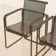 Ensemble de 4 chaises en métal noir 80's