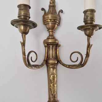Louis XVI style bronze wall lamp
