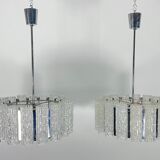 Set of two Mid-Century Murano glass element chandeliers. Italy 1960s