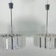 Set of two Mid-Century Murano glass element chandeliers. Italy 1960s