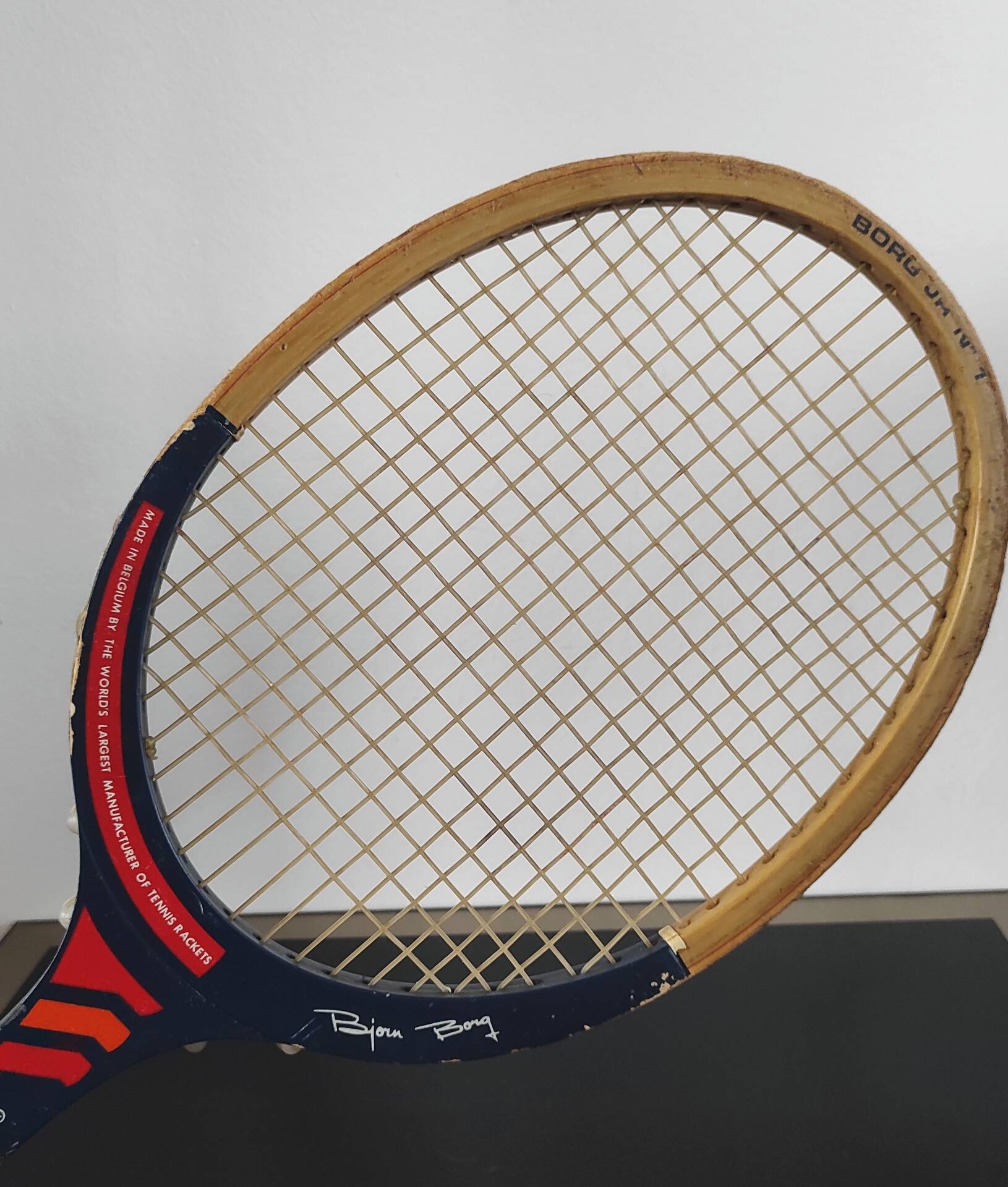 Vintage wooden tennis racket