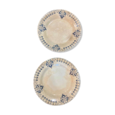 Lot of 2 plates in Iron Land Gien model Blue Marlotte
