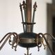 Vintage pendant light, empire brass pendant light, arrow pendant light