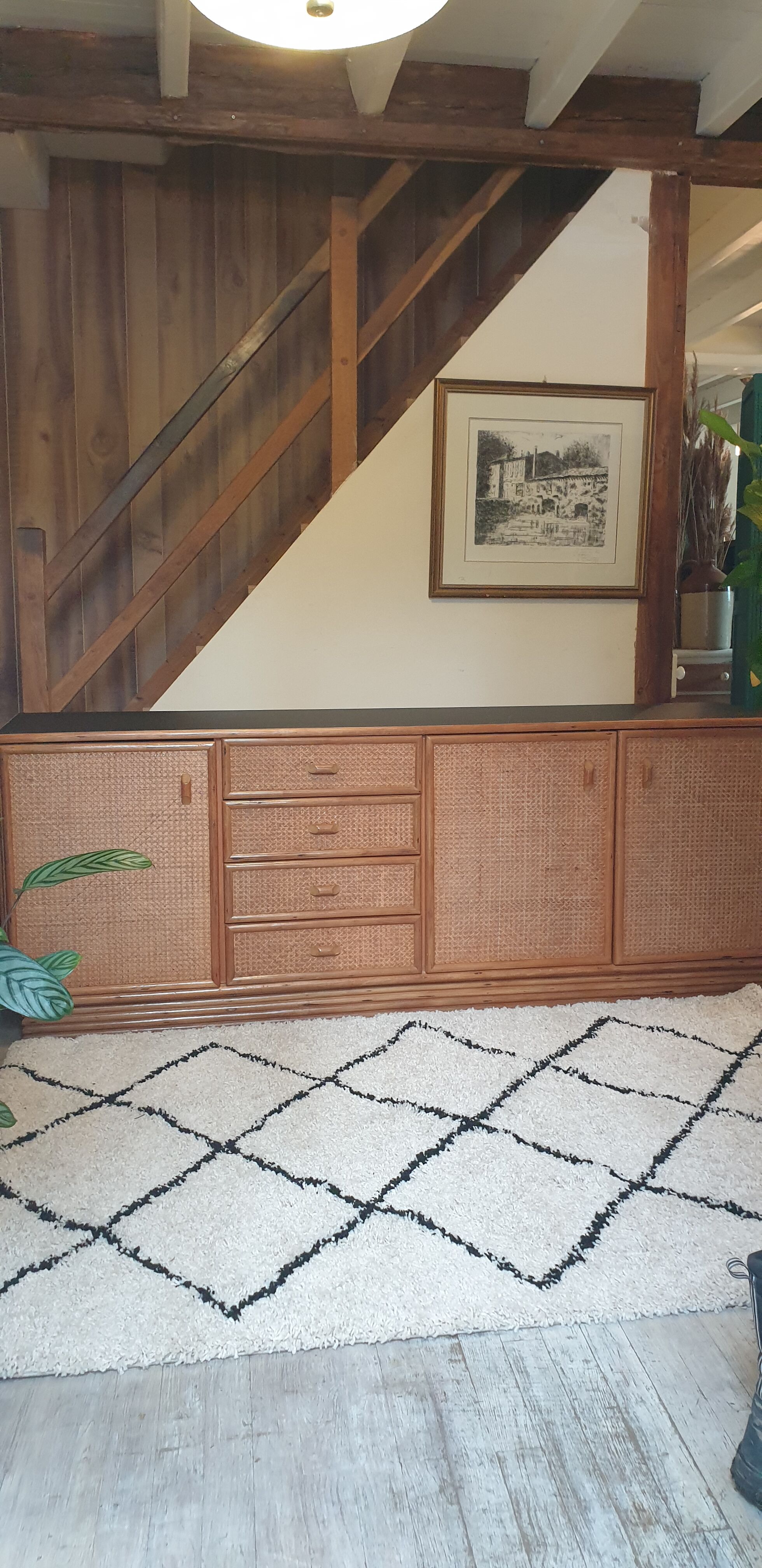 Bamboo and canning sideboard