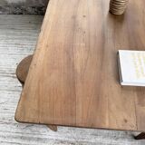 1950s walnut bistro farmhouse table