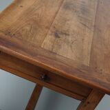 Antique elm 19th century french rustic farmhouse dining table