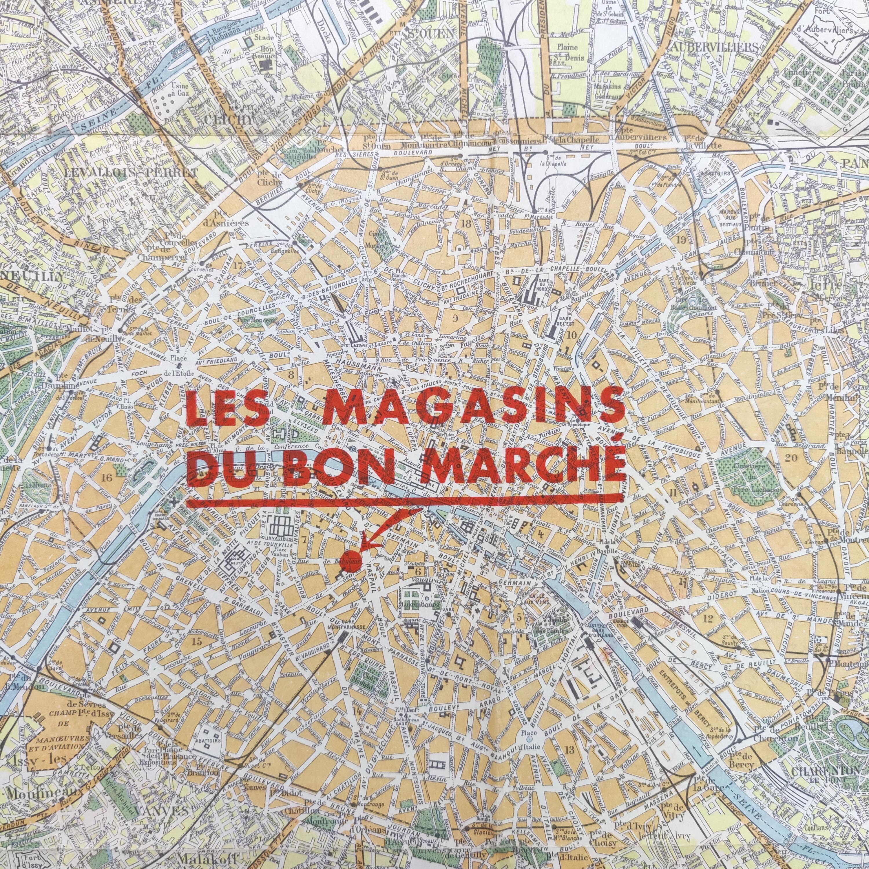 Carte vintage Paris et ses quartiers 1970