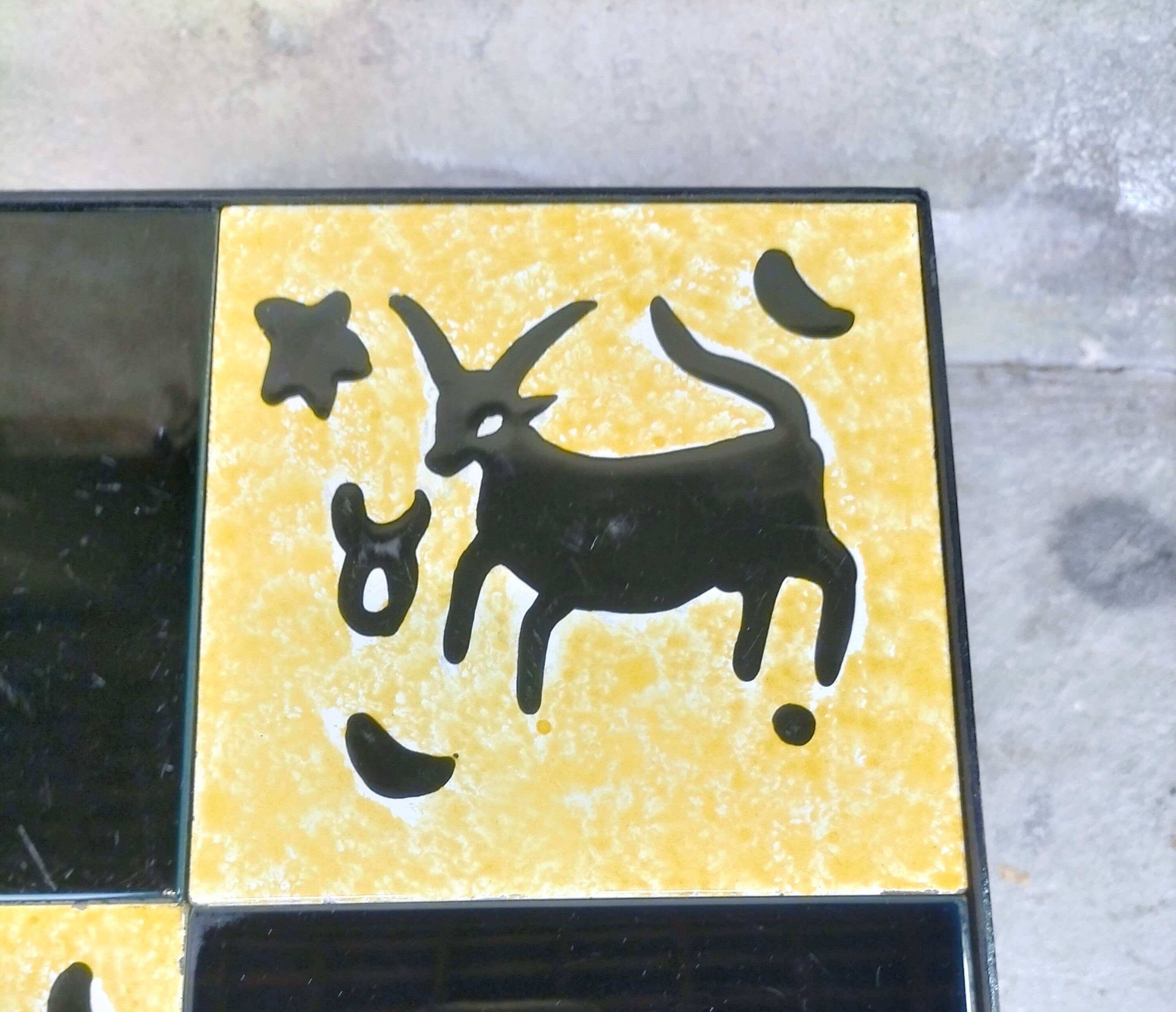 Zodiac tiled side table