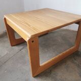 Square pine coffee table