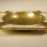 Brass and mother-of-pearl ashtray from the 70s