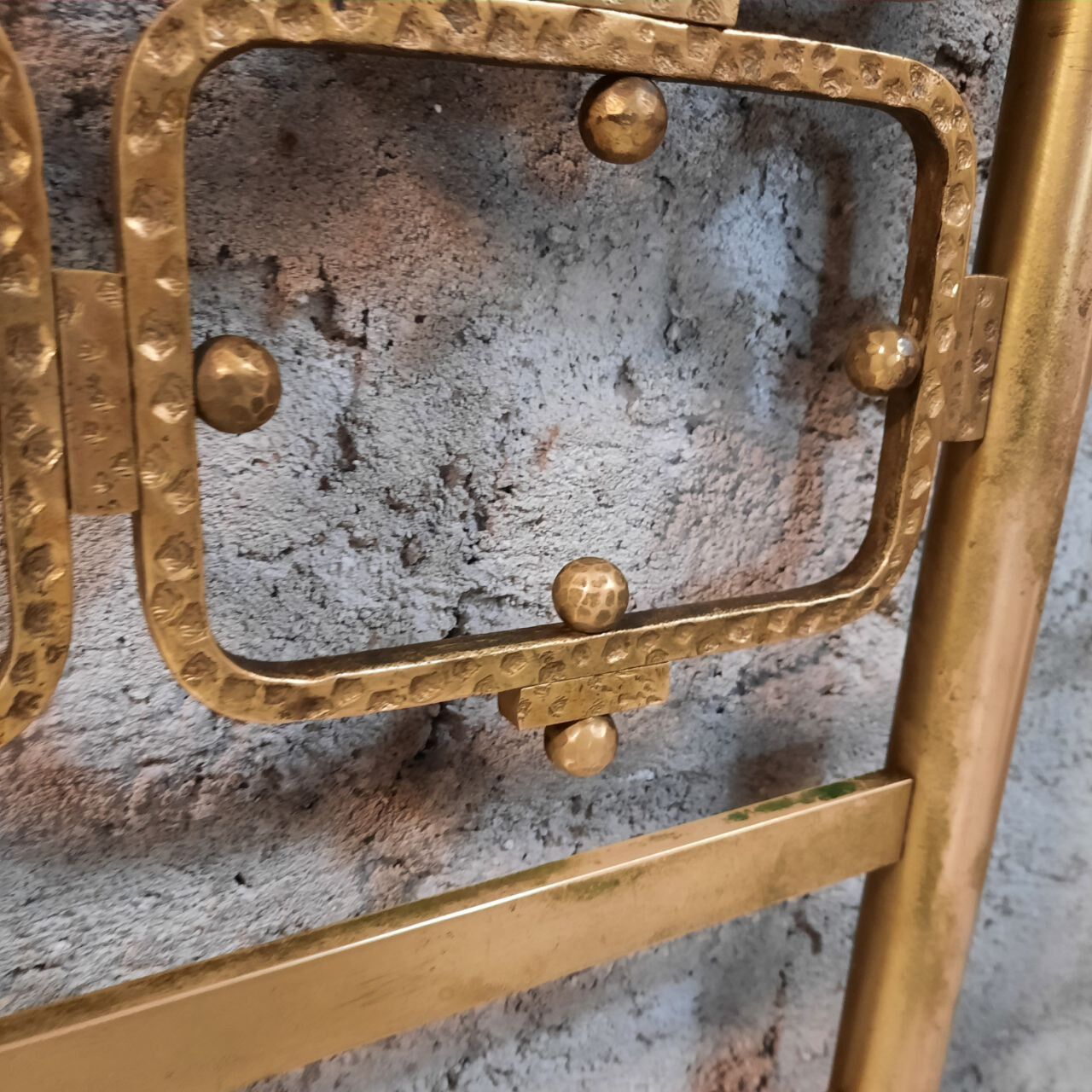 1960s / 70s bed design in gilded brass.