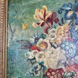 Tableau Huile Sur Toile Nature Morte Florale, Londres, XIXe Siècle