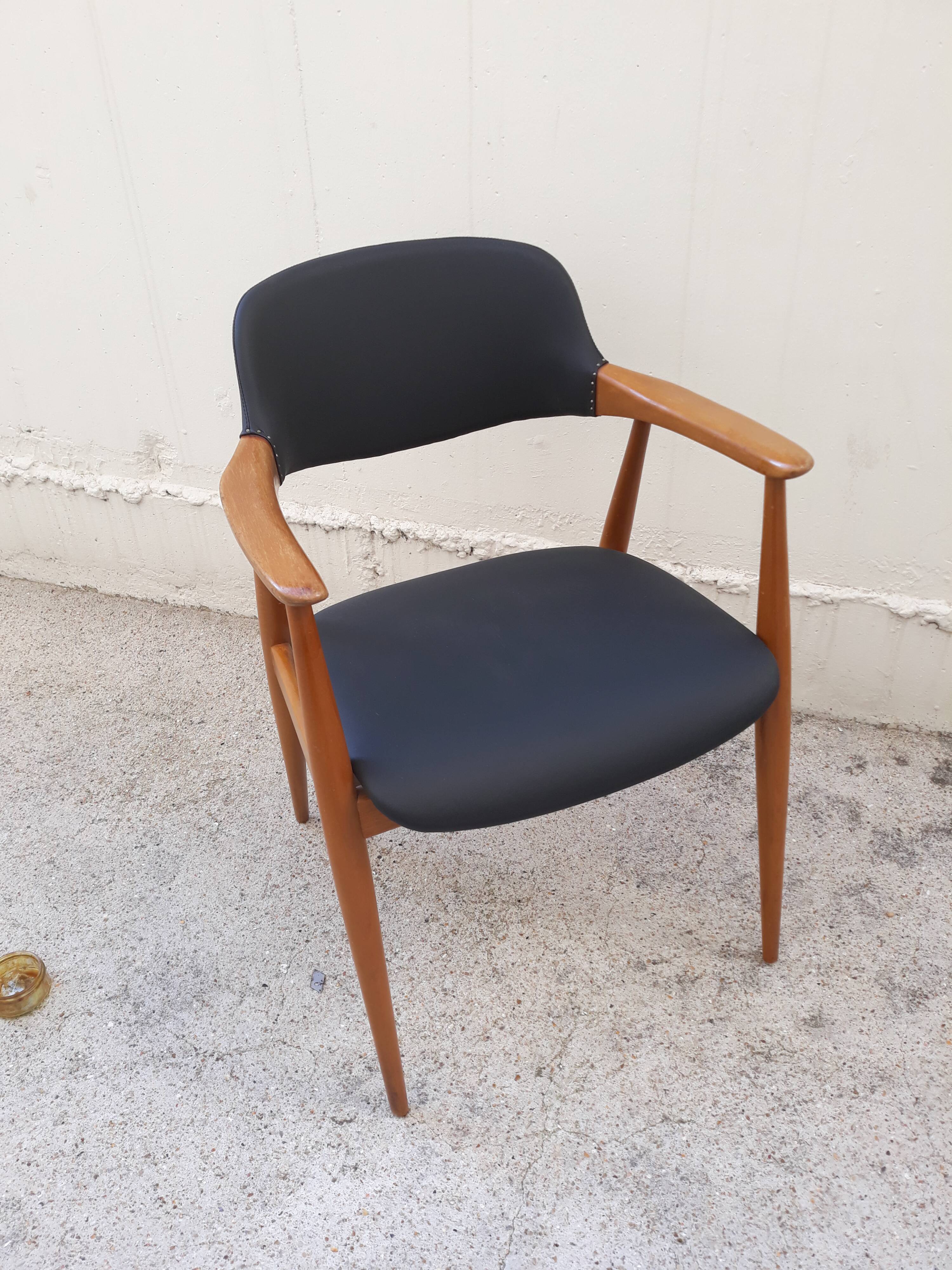 Fauteuil en teck design scandinave 1960