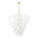 Translucent white Murano glass chandelier. Italy, contemporary work.