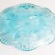 Light blue decorative glass plate, mid-century, Italy, 1960s.