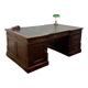 Large classic English Chesterfield partner desk