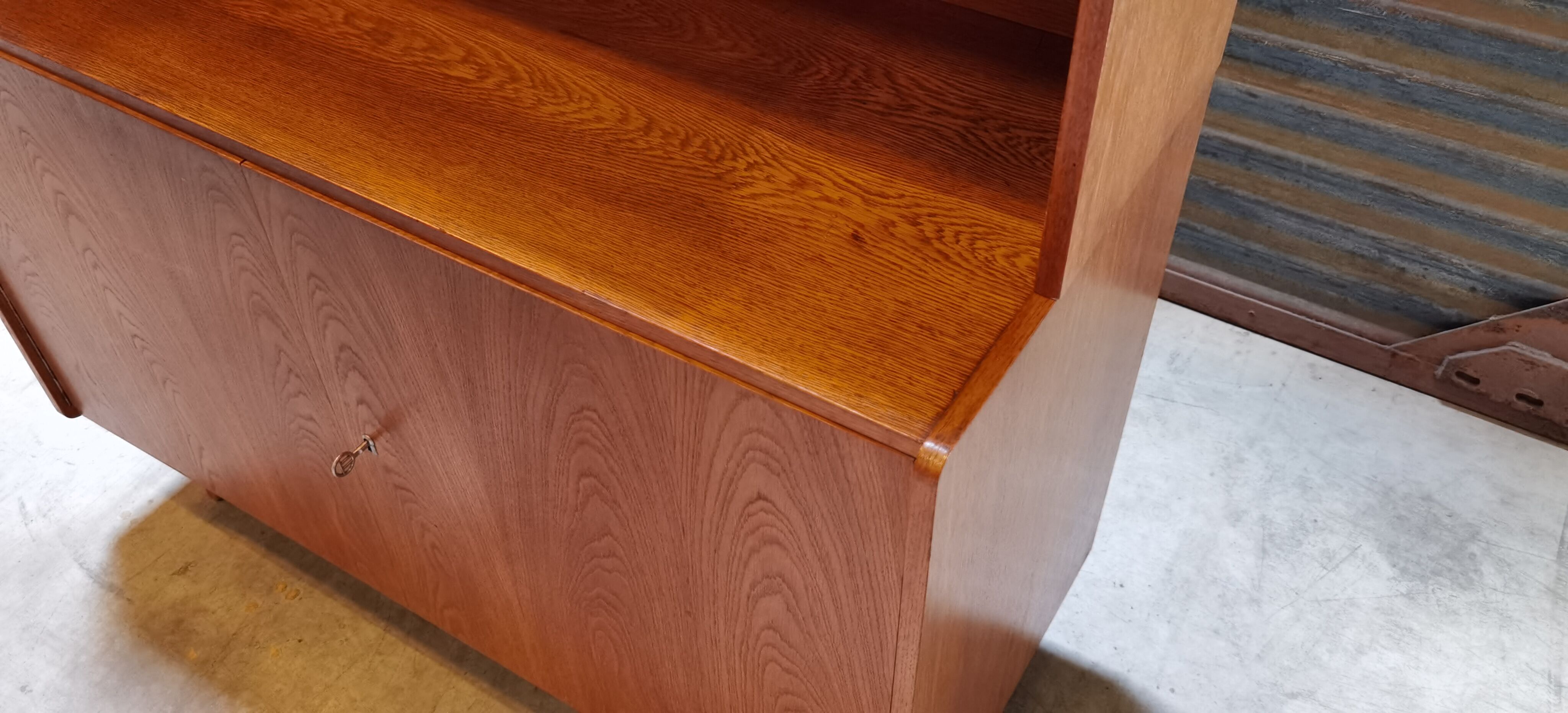 High buffet Biblitheque compass feet U 450 by Jiri Jiroutek for Interier Praha 1960