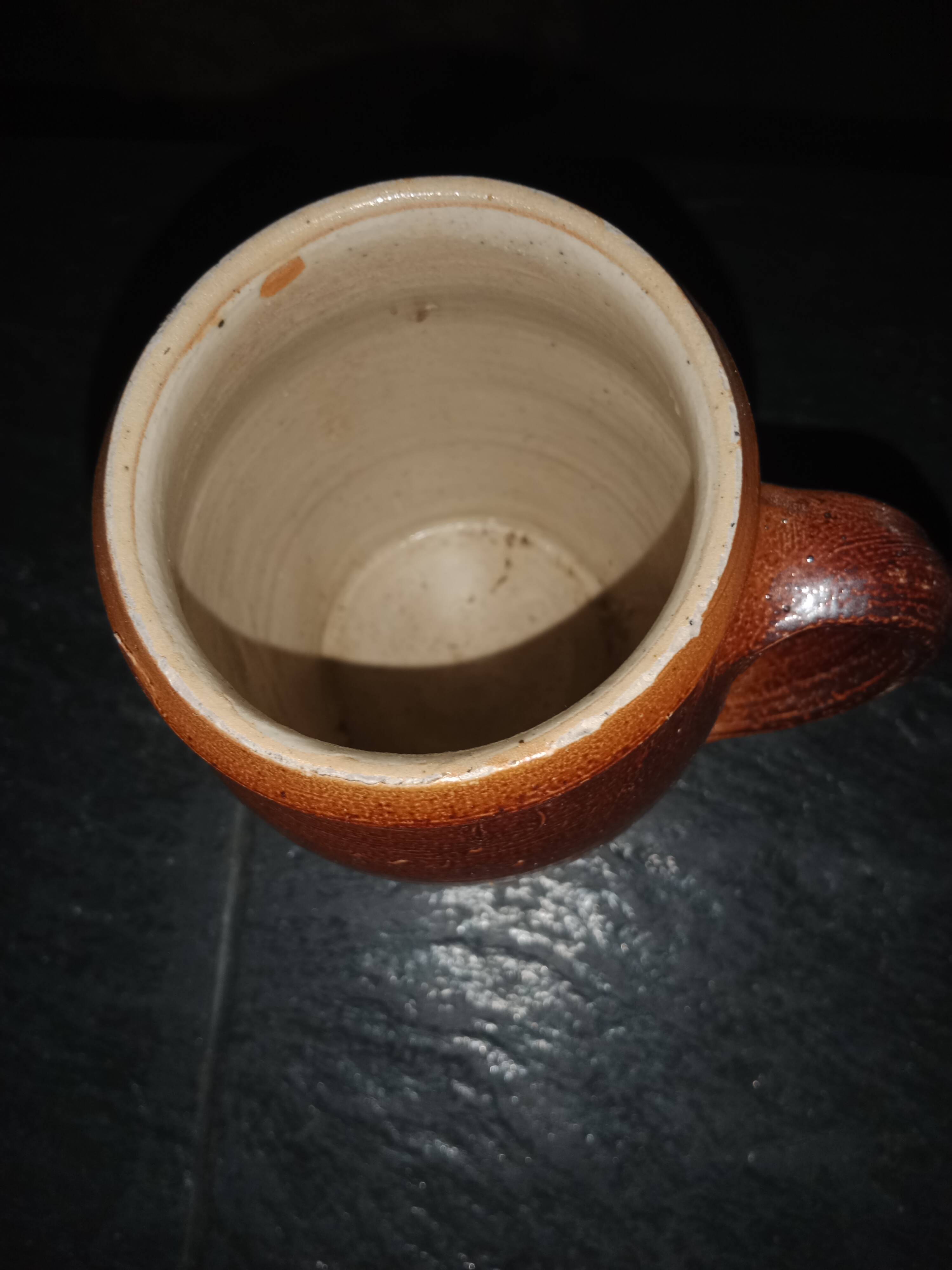 Pot en grès vintage irisé