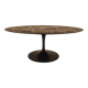 Oval tulip coffee table in Marquina marble, design Eero Saarinen for Knoll