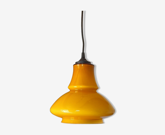 Suspension en opaline orange 70s