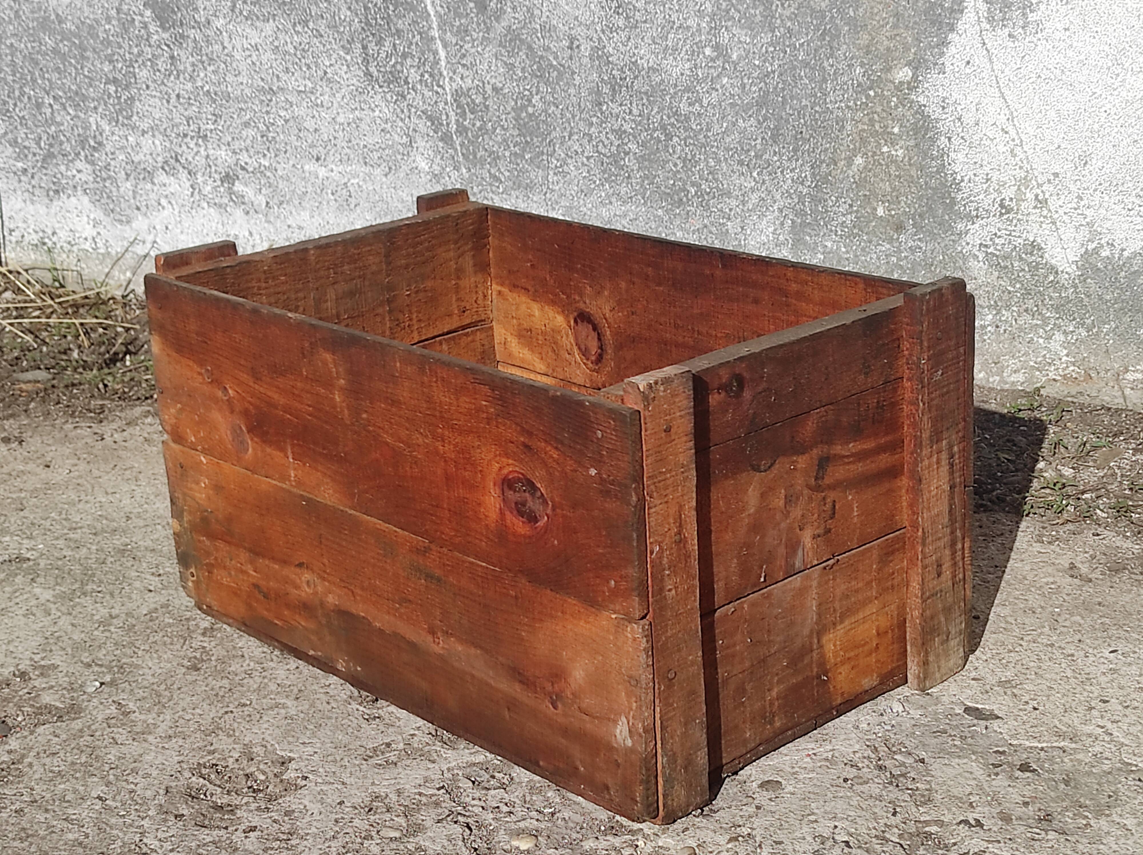 Old open bass drum made of vintage industrial fir wood