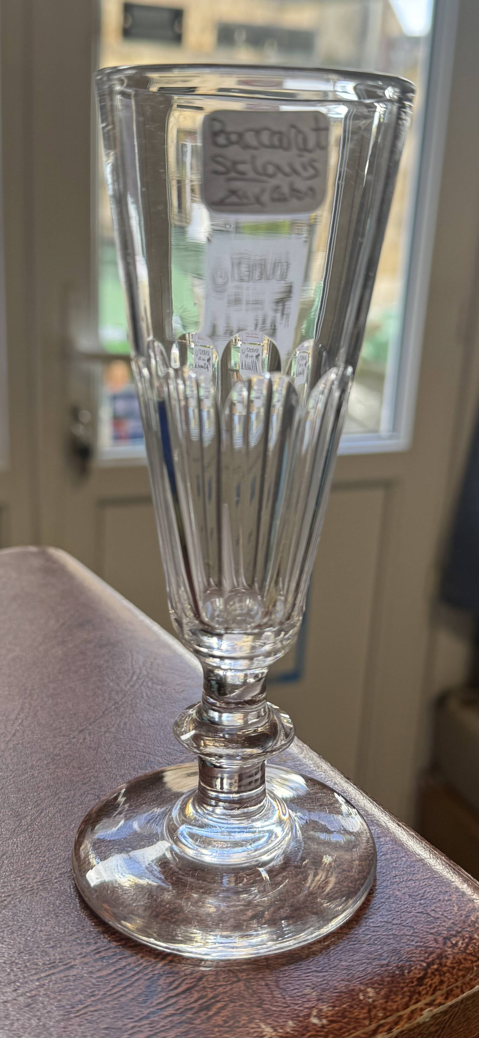 6 Champagne Flutes – 19th Century Cut Crystal – Baccarat/St.Louis