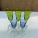 5 colorful champagne flutes