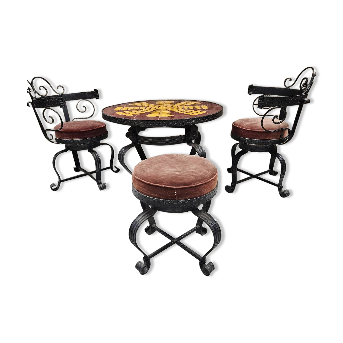 Ensemble brutaliste vintage 1970"