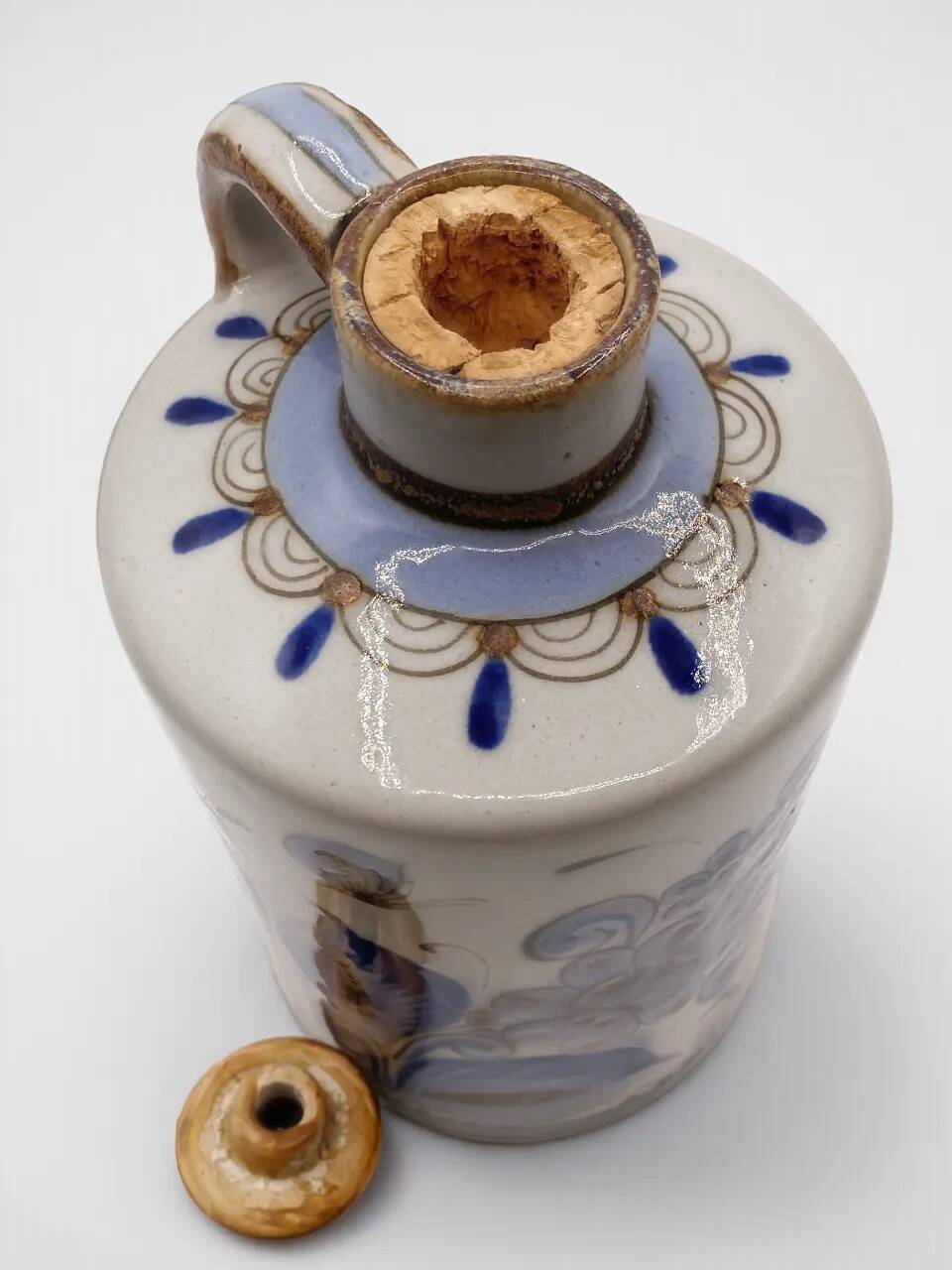 Ken Edwards El Palomar Tonala Mexican Pottery Decanter - Hand Painted Birds