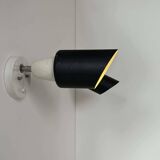 Pair of vintage adjustable wall lights, black and white, Raak Netherlands 1970