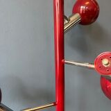 Vintage Wilko Eyeball Floor Lamp in Bordeaux Red | Space Age Lamp