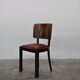 Vintage dining chairs in walnut, italy, 1930s, set of 6