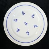 6 dessert plates in faience new model geneve small blue flower