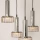 Large glass cascade chandelier designed for Staff Leuchten, Germany, 1970s.