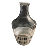 Black vichy pattern bistro water decanter