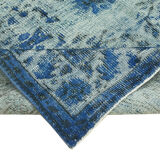 Hand-knotted vintage anatolian 1980s 173 cm x 268 cm blue rug