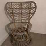 Armchair Emmanuelle rattan, Gio Ponti