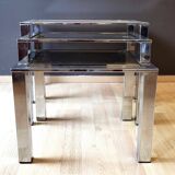 3 Chrome Coffee Tables Design 70s' Italy