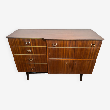 Mid century retro vintage teak sideboard cocktail bar 1950