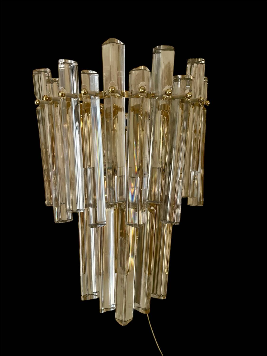 Venini murano glass wall light, Italy 1980s