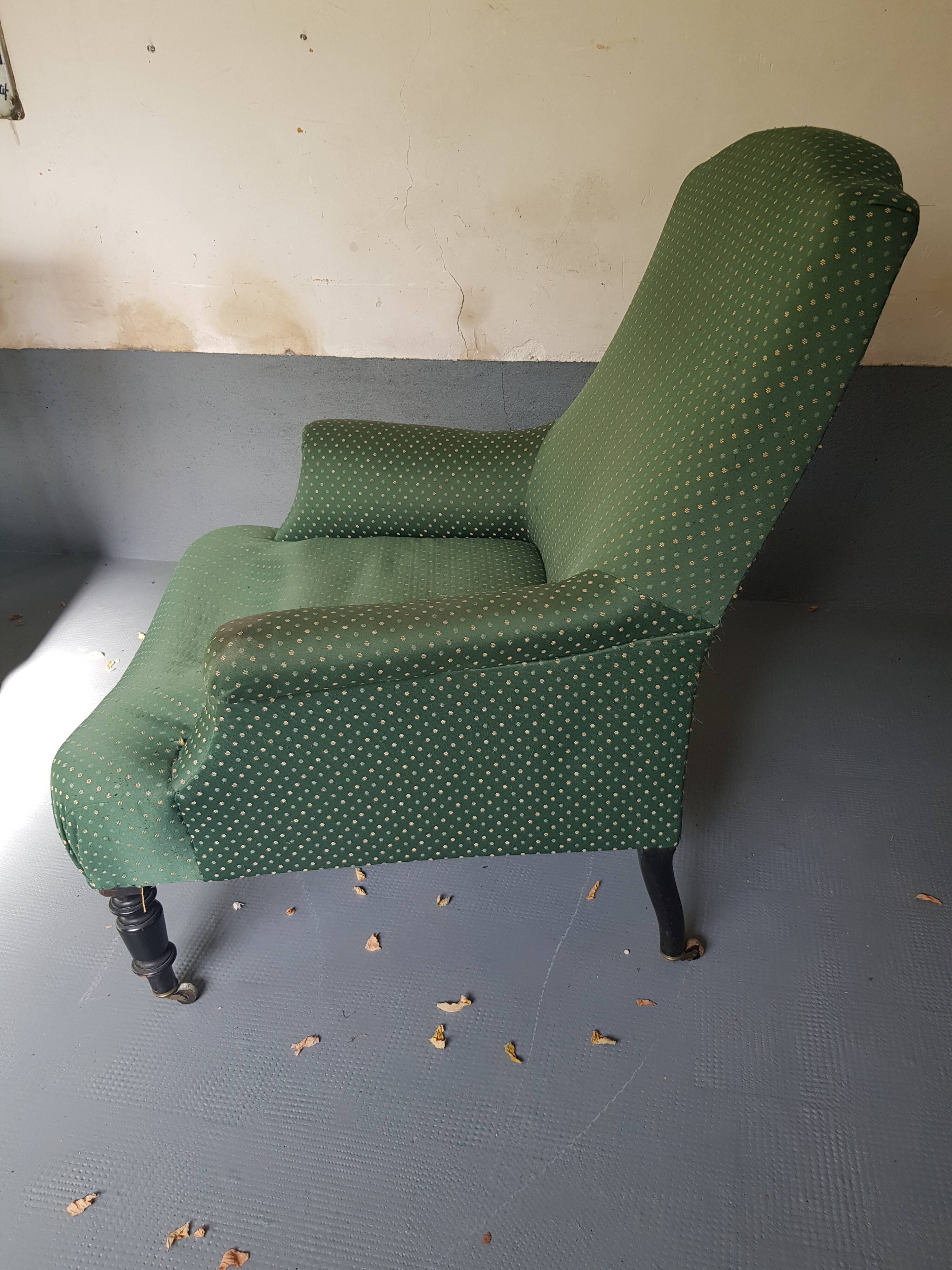 Green armchair