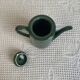Green ceramic teapot/coffee maker, vintage