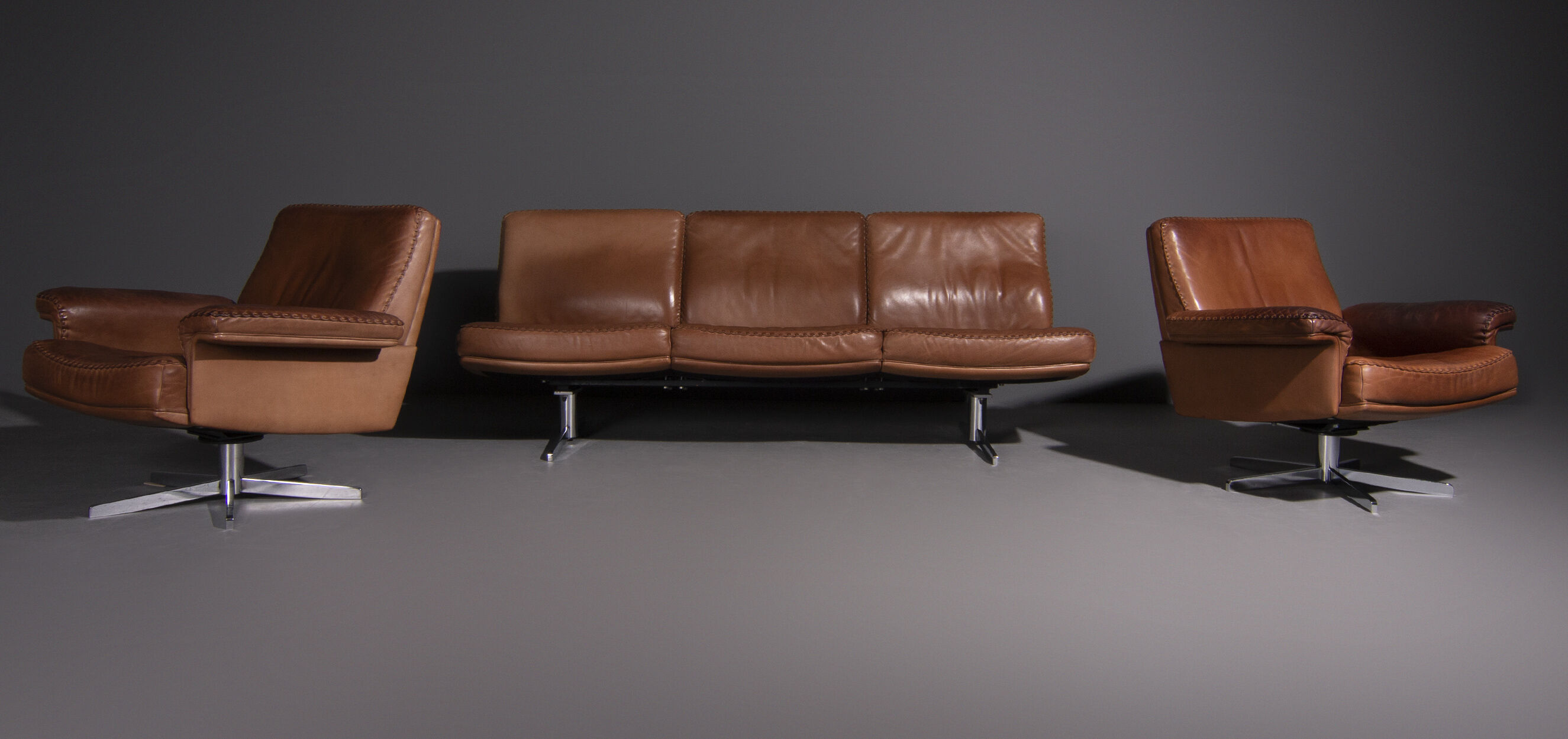 De Sede DS 31 sofa and armchairs, set of 3