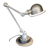 Jieldé lamp with 2 arms, clear matte varnish, industrial vintage.