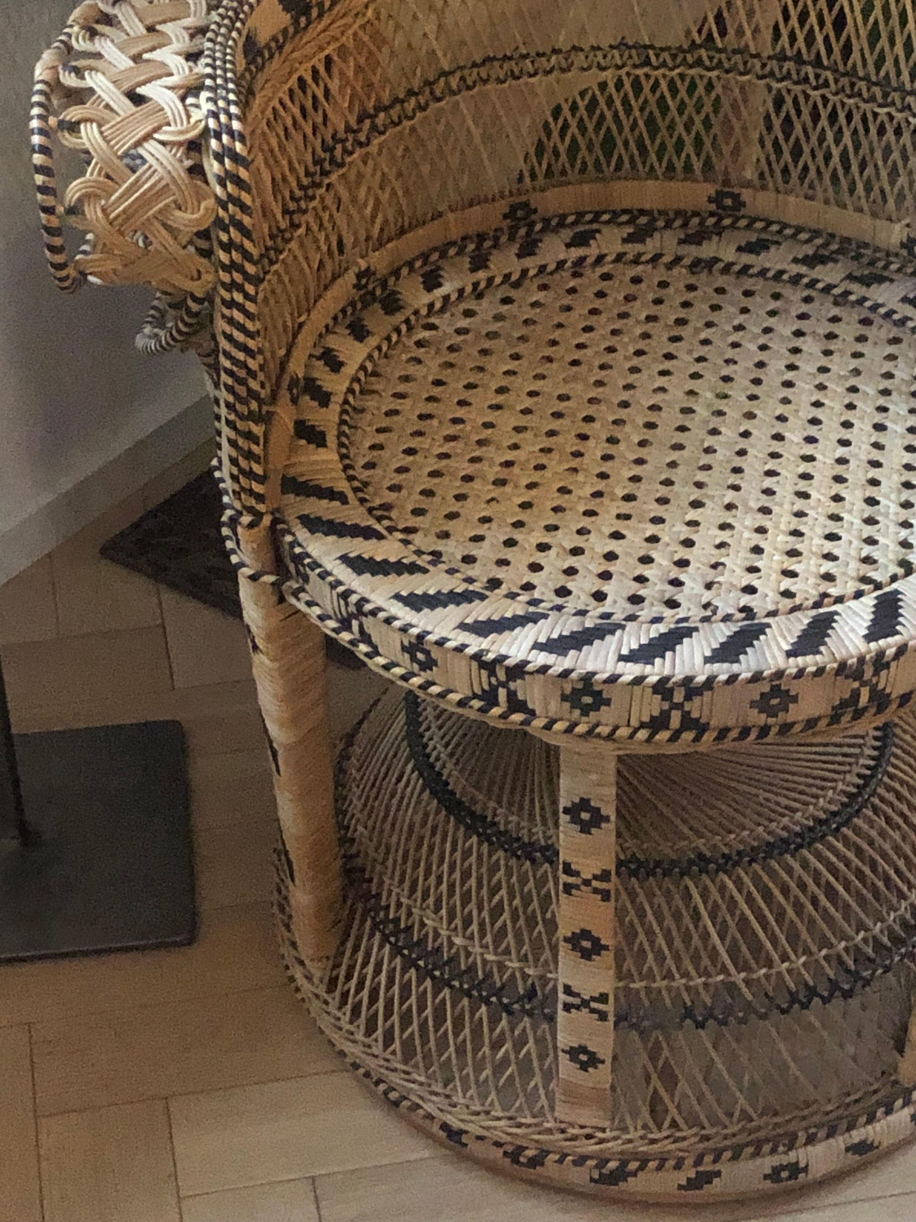 Armchair Emmanuelle vintage rattan
