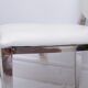 White skai chair and chrome legs