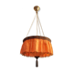 Ceiling lamp made of satin fabric and crystals, Spain, 1940