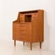 Danish teak mid century modern secretaire cabinet with a desk and vanity