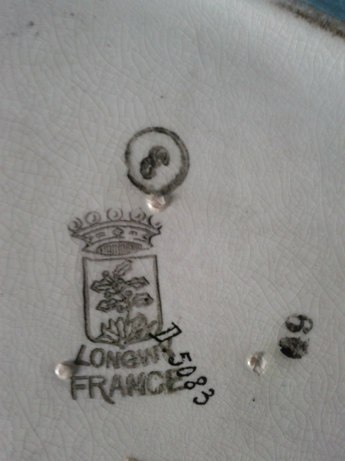 Octagonal candy fine majolica and enamels of Longwy