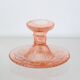 Cellar rat candle holder, pink glass